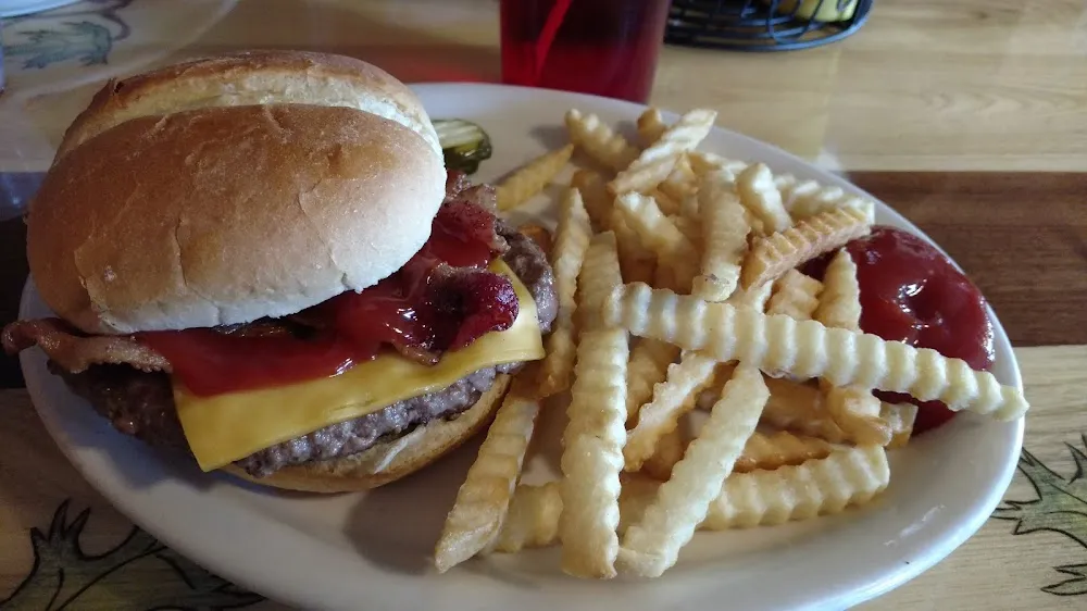 Bacon Cheeseburger and Fries